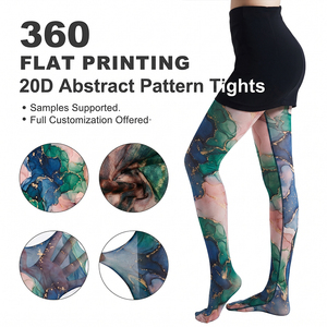 Collant in Nylon 20D Personalizzati OEM, Sexy e Sottili, Neri Trasparenti, Stampati e Lavorati a Maglia per Donne - Product Image 3