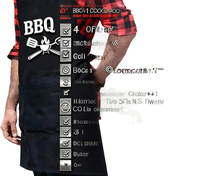 Tablier de barbecue amusant en polyester pour hommes - Cadeau rigolo pour les maîtres du barbecue, père, beau-père, mari, petit ami, frère - Lavable en machine