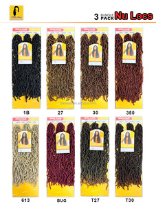 Cheveux tressés Nu Locs couleur Ombré Premium, lot 3 en 1, tête entière, texture naturelle, faux cheveux africains pour coiffures quotidiennes et de fête - Product Image 5