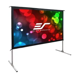 ELITE Góc Nhìn Màn Hình Máy Chiếu 180 Độ Và Giá Đỡ Khung Gấp Nhanh 120Inch 16:9 Màn Chiếu Ngoài Trời Di Động