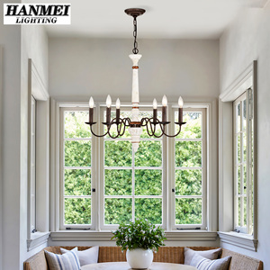 Metal Candle Chandelier Warm White LED Modern Minimalist Style Adjustable Hanging Height for Home & Restaurant Use HM-<b>DJ</b>-W1592P2 - Product Image 3