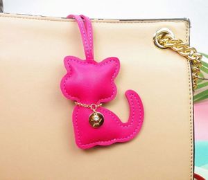 Cute Cartoon <b>Cat</b> Keychain Multi-Color PU Leather Bag Charm Fashion Car Key <b>Ring</b> Luggage Hanger Gift for Women & Girls Wholesale - Product Image 4