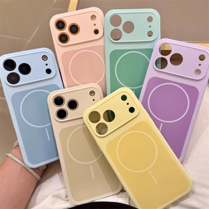 Nuevas Fundas para iPhone 17, Funda Protectora de <span class=keywords><strong>Gel</strong></span> de Silicona Líquida Magnética para iPhone 17 Pro Max con <span class=keywords><strong>Protector</strong></span> de Lente - Product Image 1