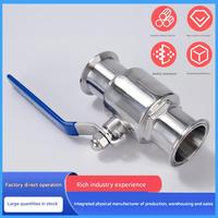 Vanne à boisseau sphérique droite à raccord rapide manuelle de qualité sanitaire 304, Vanne à raccord rapide de type collier à ouverture rapide de qualité alimentaire 316L