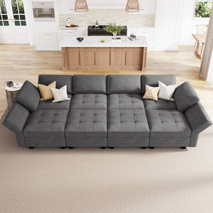 Canapé d'angle modulaire Mario, design moderne et pliable, en <span class=keywords><strong>tissu</strong></span> bouclé et velours, idéal pour les salons <span class=keywords><strong>Boconcept</strong></span> - Product Image 5