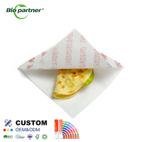 Sacs en papier kraft ciré personnalisés avec logo pour la restauration rapide, résistants à l'huile, pour les collations, les hot-dogs, les corn-dogs, les hamburgers, les biscuits