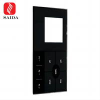 Verre trempé OEM haute résistance 2 mm pour panneau de commutation/interrupteur tactile intelligent pour éclairage électrique, utilisation en hôpital et salle de bain, personnalisable