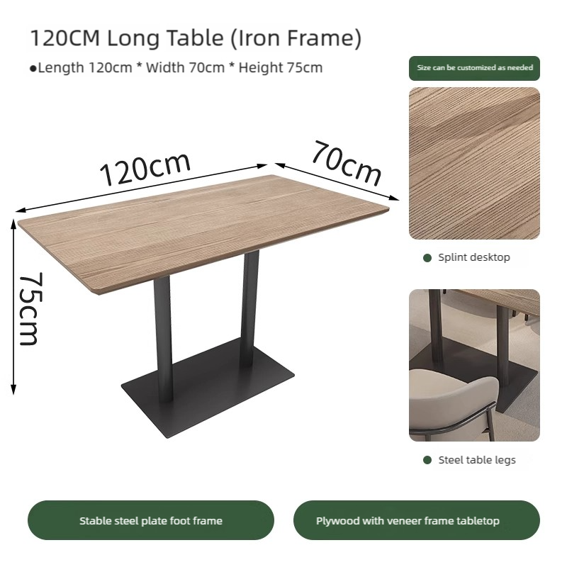 120*70CM long table steel plate base
