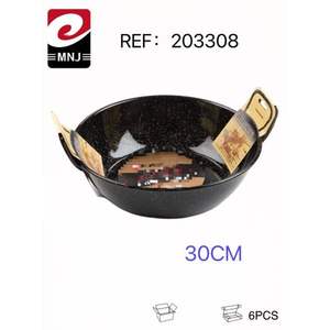 Marmite à soupe et à bouillon moderne en grès, 30 cm de profondeur, avec doubles poignées et revêtement émaillé, conçue pour Honda ESMALTADA - Product Image 3