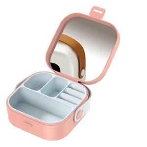 Portable Lightweight Plastic Jewelry Storage Case with Earrings & Bracelet Organizer <b>Travel</b>-Friendly Jewelry <b>Box</b> - Product Image 4