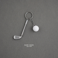 Internet célébrité Golf porte-clés sac à dos métal Club Mini cadeau pendentif bijoux cadeau commémoratif accessoire
