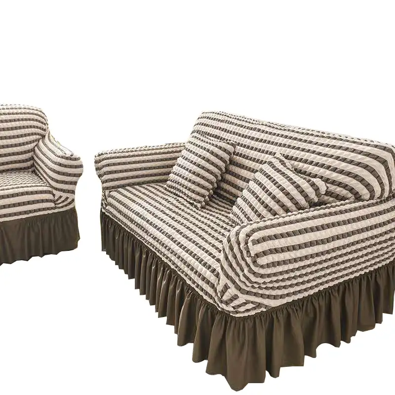 2021 new high-quality sofa cover recliner cover seersucker living room sofa cover