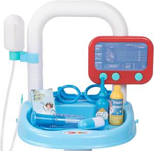 Ensemble de jouets médicaux pour jeu de rôle de docteur pour bébé, comprenant un stéthoscope à habiller, un chariot et des outils - Product Image 4