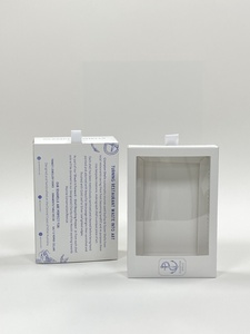 Thiết kế lạ mắt Hộp Quà Tặng biểu tượng tùy chỉnh in trắng kéo ra hộp cho tóc chip ban nhạc với nắp rõ ràng ngăn kéo hộp giấy Tóc Giả gói - Product Image 5