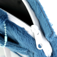 Pochette de luxe personnalisée en peluche brodée avec fermeture éclair, porte-monnaie, porte-clés, pochette pour mini-outils, clés de voiture, écouteurs, sac banane personnalisé