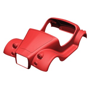 Carcasa de Coche de Juguete Moldeada al Vacío, ABS Rojo y Negro con Patrón de Diamantes, Producto de Plástico Automotriz Personalizable - Product Image 1