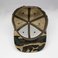Broderie 3D personnalisée Flat Bill Camo Chapeaux Toile Camouflage Snapback Cap