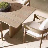 Ensemble de table et de chaises de jardin en acier et alliage d'aluminium de style ethnique - Meubles de patio et de jardin résistants à l'eau et au soleil