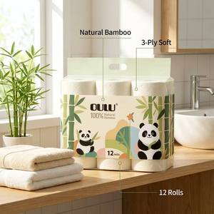 Papel Higiénico de Bambú <span class=keywords><strong>OULU</strong></span> al por Mayor, Ecológico, Sostenible, de 3 Capas, Suave para Piel Sensible - Product Image 1