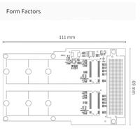 Tarjeta Adaptadora de Interfaz ALINX FH1402 FMC HPC a SSD NVM de 2 Canales M.2, Tarjeta Hija FMC para Placa FPGA