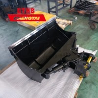 Excavator Silinder Tunggal/Ganda 5-6 Ton dengan Bucket Grading Tilting Bersertifikasi CTHB CE, Material Q345B/NM400
