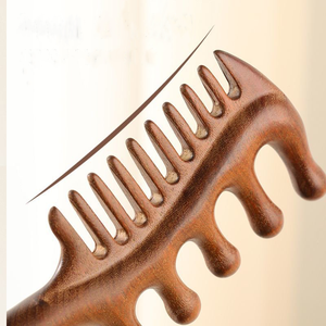 Factory Wholesale <strong>Ladies</strong> Double Tooth Meridian <strong>Comb</strong> Comfortable Scalp Acupressure Long Hair Massage Sandalwood <strong>Comb</strong> Fashion Home - Product Image 3