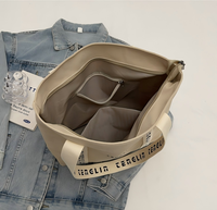 Nouveaux sacs de courses réutilisables tendance en toile de coton couleur naturelle avec poignées en tissu pour emballage et promotion