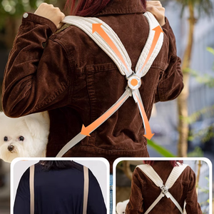 Lüks küçük evcil hayvan taşıyıcı torba özelleştirilebilir taşınabilir su geçirmez göğüs sırt çantası hayvan desen yapılmış pamuklu kumaş köpek seyahat - Product Image 5