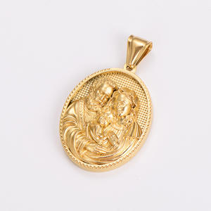 Collier Pendentif en Acier Inoxydable Saint Joseph Marie Bébé <span class=keywords><strong>Jésus</strong></span> Sainte Famille, Médaille Amulette Religieuse Chrétienne Catholique, Bijou <span class=keywords><strong>de</strong></span> Mode - Product Image 1