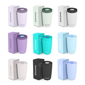 Fábrica de Tailandia Fabricante de Camboya Vaso de café de acero inoxidable de doble pared de 12oz Tapa de desbloqueo de un toque Logotipo personalizado Color - Product Image 5