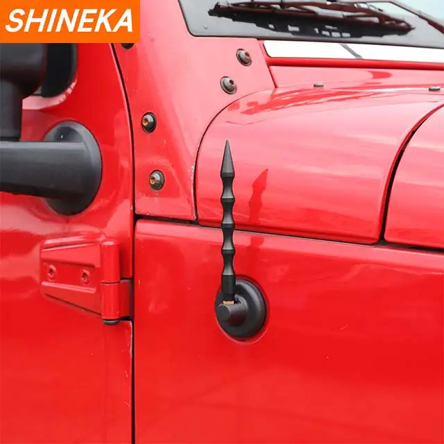 Auto Accessoires Korte Aluminiumlegering Gewijzigd Antenne Boost Signaal Apparaat Voor Jeep Wrangler Jk Jl Tj