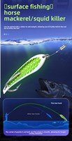 Hameçons jumeaux lumineux noués à la main ALPHA pour la pêche au jigging en eau salée