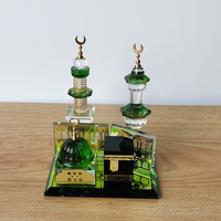 Souvenir en cristal de la Kaaba et du Minaret, réplique de la Mecque islamique, cadeau de voyage du Moyen-Orient pour les musulmans, souvenir de l'Aïd, du Ramadan et du Hajj