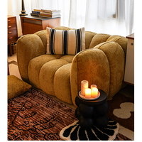 Canapé citrouilles salon grand plancher canapé rose ensemble tissu rembourré bras confortable canapé modulaire chesterfield pour villa hôtel