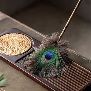 Meilleur <span class=keywords><strong>plumeau</strong></span> en plumes de paon et d'autruche pour le nettoyage des bijoux, des objets culturels, des étagères d'ordinateur, élimination de la poussière, décoration rétro pour la maison - Product Image 1