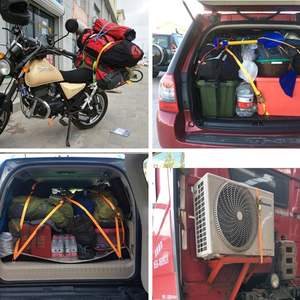 <span class=keywords><strong>Sangles</strong></span> <span class=keywords><strong>de</strong></span> fixation courtes avec verrouillage par <span class=keywords><strong>serrage</strong></span> pour voiture, petit vélo, moto, bagages, camping - Product Image 5