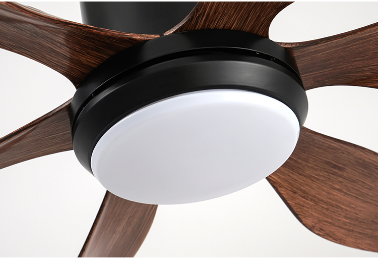 Breezelux 66 inch Metal blades decorative industrial smart remote control ceiling fan with LED light