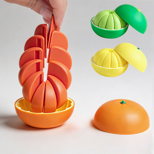 3D-Printed Citrus Fruit Fidget Toy Chained Fake Orange Fruit Stress Twist Ball <b>Creative</b> Office Desk Decoration <b>Gift</b> for Adult - Product Image 1