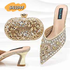 Ý Chất Lượng Tốt Phụ Nữ Giày Và Phù Hợp Với Túi Thiết Lập Cao Gót Bạc Phi Giày Và Túi Thiết Lập Cho Đảng/Ly Hợp Sn588 inmyshop - Product Image 2