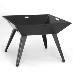 Foyer extérieur à gaz avec fonction d'eau Foyer rectangulaire en acier corten à faible dégagement de fumée et réservoir de piscine Finition antirouille naturelle - Product Image 5