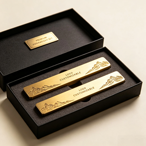 Wholesale Classic Engraved Metal <b>Paperweight</b> Kit Wire EDM Brass Stainless Steel Bar Global Stationery Store Inventory Supply - Product Image 3