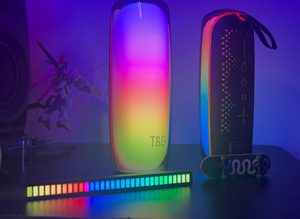 2026 <b>MINI</b> BT <b>Speaker</b> Retro Style Plastic Material 5W RGB LED Lighting Rechargeable Battery IPX5 Waterproof TF Card <b>Speaker</b> - Product Image 3