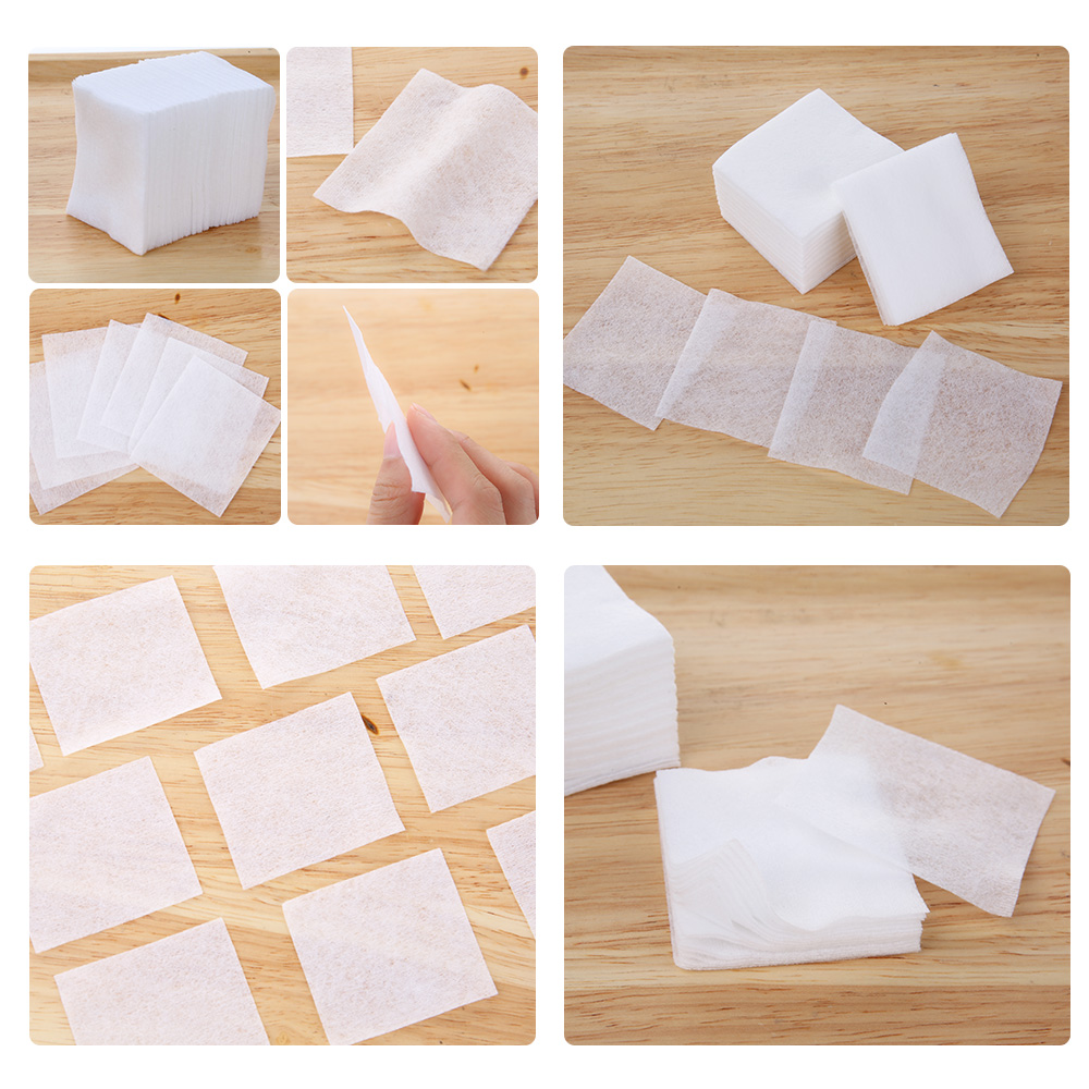 Custom Logo Wholesale Cosmetic Facial Thin Cotton Pad 1000pcs/box Disposable Cotton Facial Make Up Remover Pads Nail S011