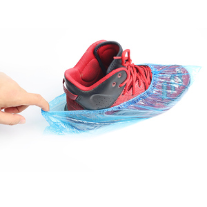 Stampa scarpe biodegradabili antistatiche 30 grammi copriscarpe monouso in tessuto Non tessuto nero con etichetta privata - Product Image 3
