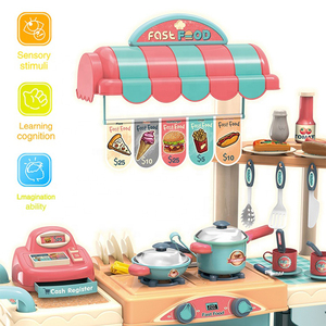 Juego de Cocina Grande de Juguete para Niños, Juguete de Simulación de Tienda de Comida Rápida, Juego de Cocina para Niños - Product Image 2