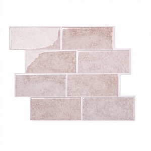 Papier peint mural auto-adhésif en PVC écologique, imitation pierre géométrique, vinyle, pour cuisine et salle de bain - Product Image 3