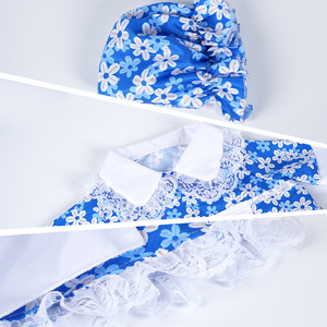 MSYO Vestido de <span class=keywords><strong>Ganso</strong></span> para Porche con Temática de Pascua y Sombrero, Estampado de Fresas y Flores, Atuendo para <span class=keywords><strong>Ganso</strong></span> de Jardín para Decoración de Porche - Product Image 4