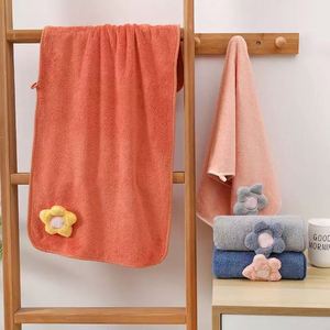 Toalla de Coral Fleece con Diseño de Girasol, Gruesa y Absorbente, para Lavar la Cara, Secar el Cabello, para Adultos y Uso Doméstico - Product Image 1