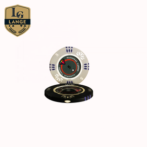 Jetons de poker <span class=keywords><strong>Paulson</strong></span> en argile avec design d'autocollant personnalisé, plateau holographique de casino - Product Image 1