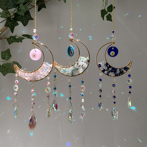 ขายส่งเครื่องรางตาปีศาจคริสตัลธรรมชาติคุณภาพสูง ตัวดักจับแสงอาทิตย์รูปตาปีศาจ งานฝีมือที่ดีที่สุด ตัวดักจับแสงอาทิตย์โรสควอตซ์อะเมโซไนต์ - Product Image 3